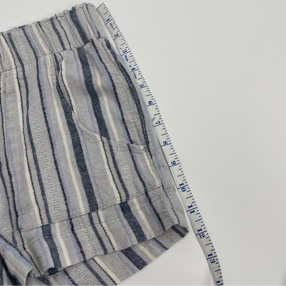 Indigo Rein Linen Blend Medium Beach Shorts Coastal Boho Chic Surfer Resortwear - Picture 5 of 15